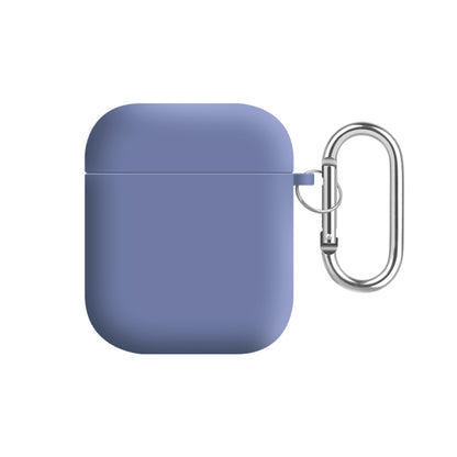 For AirPods 2 / 1 PC Lining Silicone Bluetooth Earphone Protective Case(Lavender Grey) - For AirPods 1/2 by buy2fix | Online Shopping UK | buy2fix