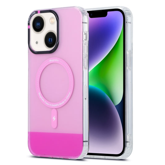 For iPhone 15 PC + TPU IMD MagSafe Magnetic Phone Case(Pink) - iPhone 15 Cases by buy2fix | Online Shopping UK | buy2fix