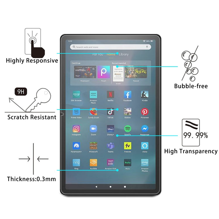 For Amazon Fire Max 11 2pcs 9H 0.3mm Explosion-proof Tempered Glass Film - Others by buy2fix | Online Shopping UK | buy2fix