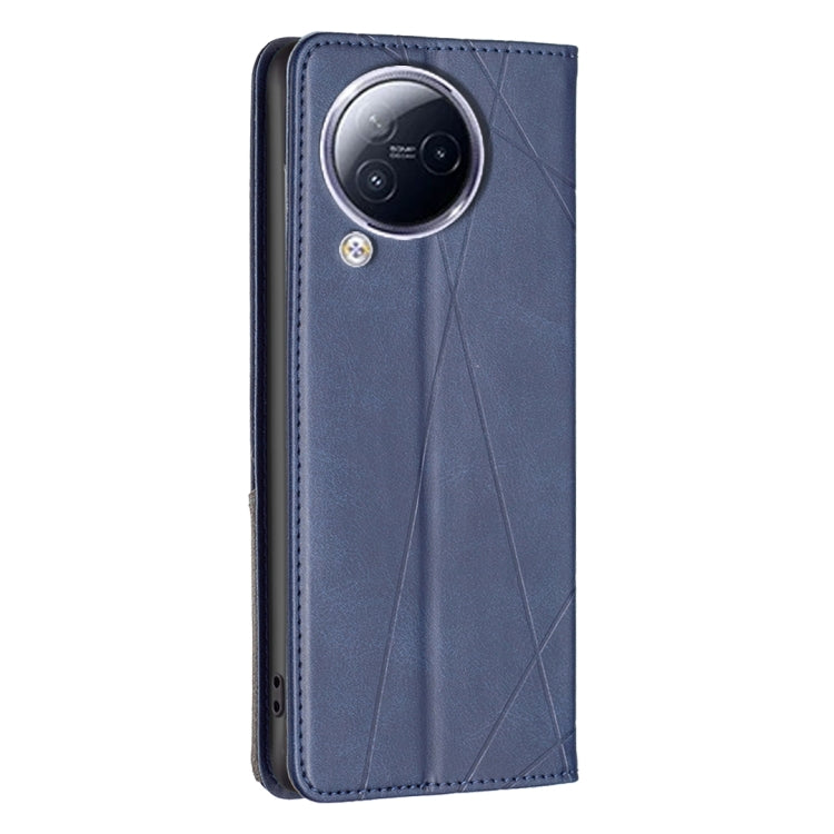 For Xiaomi Civi 3 5G Rhombus Texture Magnetic Leather Phone Case(Blue) - Xiaomi Cases by buy2fix | Online Shopping UK | buy2fix