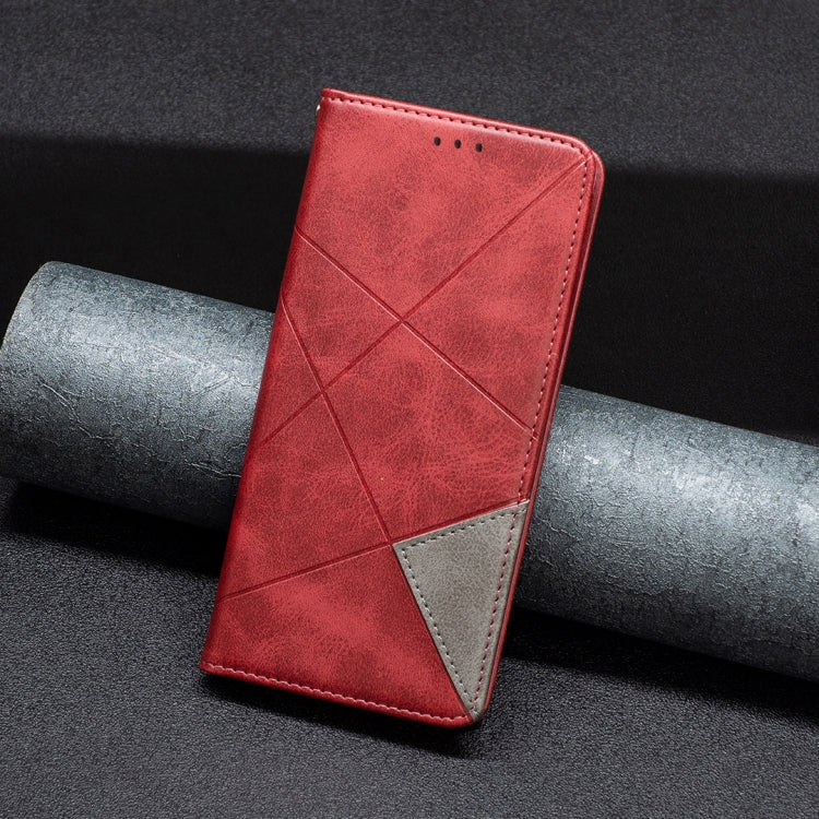 For Xiaomi Redmi Note 13 Pro+ 5G Rhombus Texture Magnetic Leather Phone Case(Red) - Xiaomi Cases by buy2fix | Online Shopping UK | buy2fix