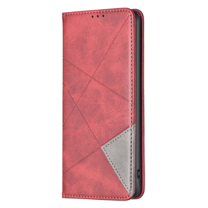 For Xiaomi Redmi Note 13 Rhombus Texture Magnetic Leather Phone Case(Red) - Xiaomi Cases by buy2fix | Online Shopping UK | buy2fix