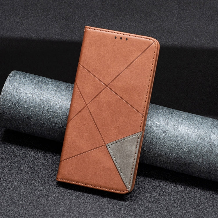 For Xiaomi Redmi K70E Rhombus Texture Magnetic Leather Phone Case(Brown) - K70E Cases by buy2fix | Online Shopping UK | buy2fix