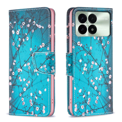 For Xiaomi Redmi K70 / K70 Pro Colored Drawing Pattern Leather Phone Case(Plum Blossom) - K70 Pro Cases by buy2fix | Online Shopping UK | buy2fix