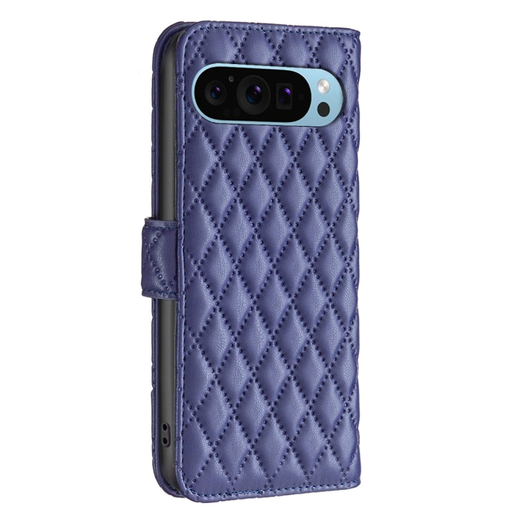 For Google Pixel 9 Pro Diamond Lattice Wallet Leather Flip Phone Case(Blue) - Google Cases by buy2fix | Online Shopping UK | buy2fix