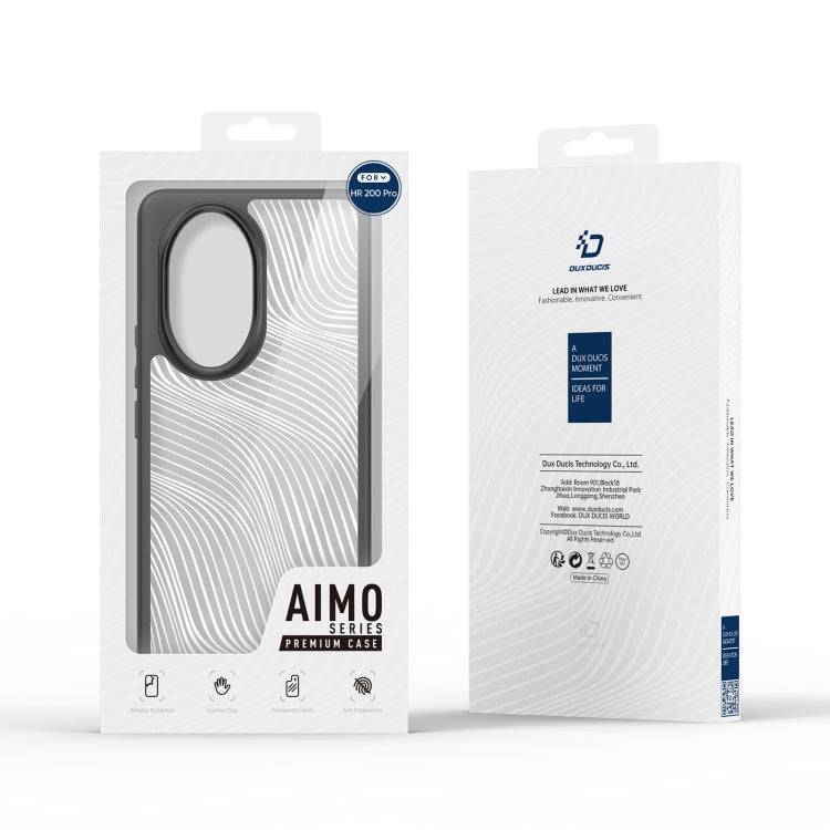 For Honor 200 Pro DUX DUCIS Aimo Series TPU + PC Frosted Feel Phone Case(Black) - Honor Cases by DUX DUCIS | Online Shopping UK | buy2fix