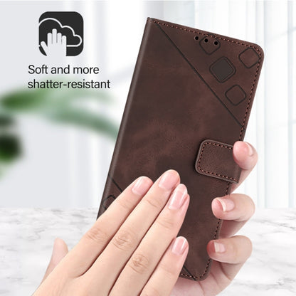 For Xiaomi Redmi K70 / K70 Pro Skin Feel Embossed Leather Phone Case(Brown) - K70 Cases by buy2fix | Online Shopping UK | buy2fix