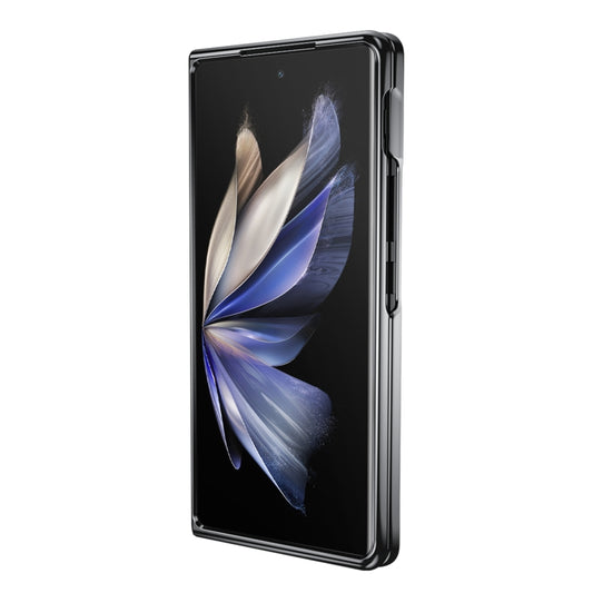 For vivo X Fold2 Electroplating Ultrathin Shockproof Leather Fold Protective Phone Case(Black) by buy2fix