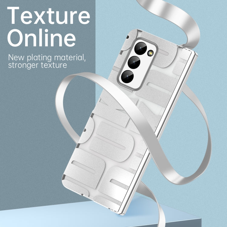 For Samsung Galaxy Z Fold2 5G Integrated Electroplating Folding Phone Case with Hinge(Silver) - Galaxy Phone Cases by buy2fix | Online Shopping UK | buy2fix