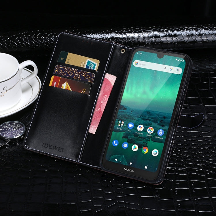 For Nokia 1.3 idewei Crocodile Texture Horizontal Flip Leather Case with Holder & Card Slots & Wallet(Navy Blue) - Nokia Cases by idewei | Online Shopping UK | buy2fix