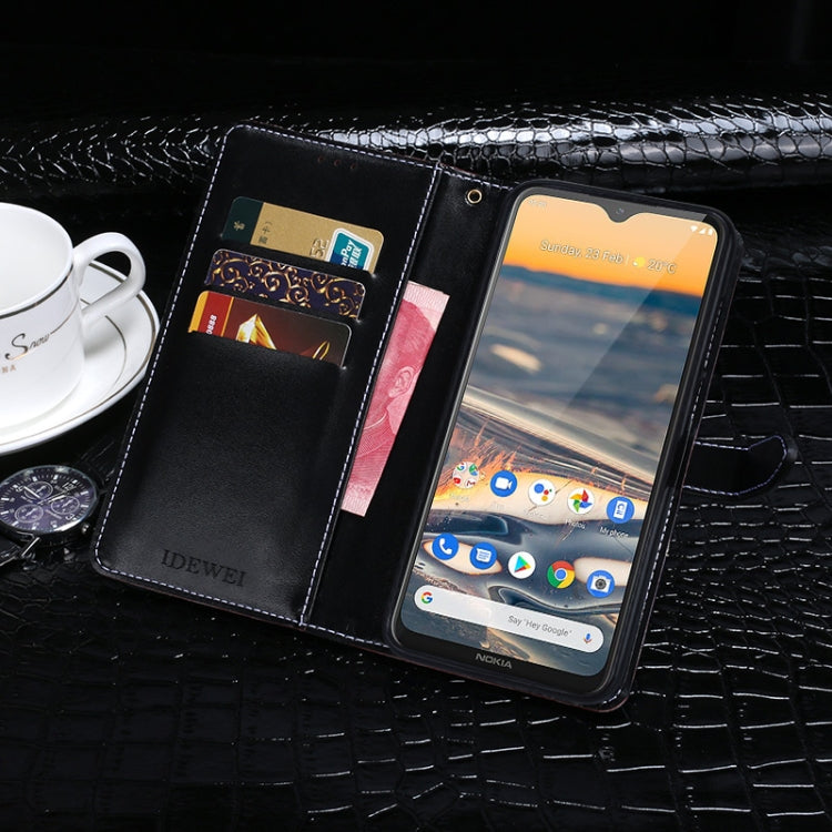 For Nokia 5.3 idewei Crocodile Texture Horizontal Flip Leather Case with Holder & Card Slots & Wallet(Black) - Nokia Cases by idewei | Online Shopping UK | buy2fix