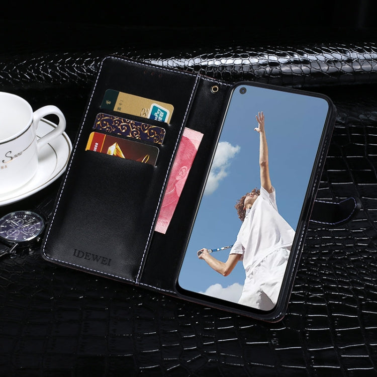 For OPPO A52 idewei Crocodile Texture Horizontal Flip Leather Case with Holder & Card Slots & Wallet(Navy Blue) - Nokia Cases by idewei | Online Shopping UK | buy2fix