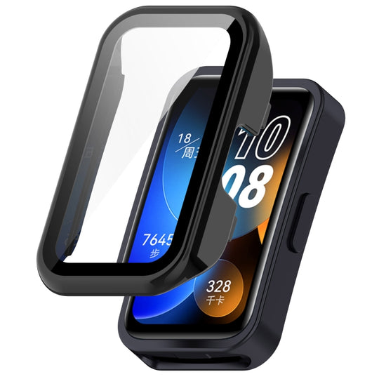 For Huawei Band 10 / 9 / 8 PC + Tempered Film Integrated Protective Watch Case(Black)