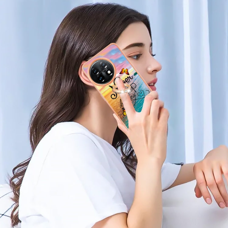 For OnePlus 11 Electroplating IMD TPU Phone Case with Ring(Dream Butterfly) by buy2fix