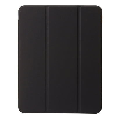 For iPad Pro 13 2024 Clear Acrylic 3-Fold Leather Tablet Case(Black) - iPad Pro 13 2024 Cases by buy2fix | Online Shopping UK | buy2fix