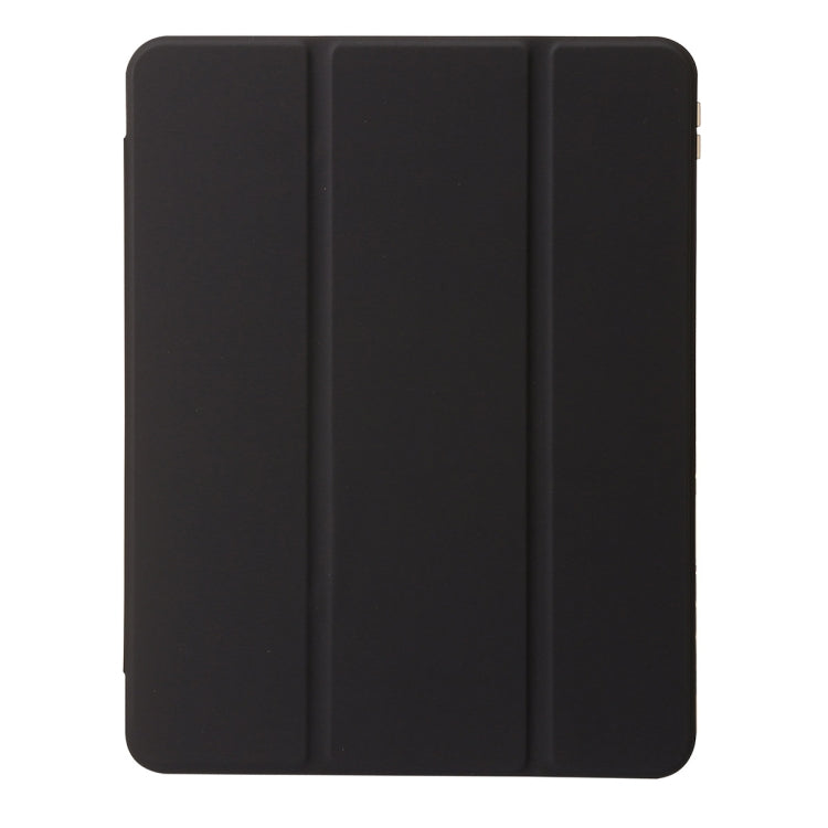 For iPad Air 13 2024 Clear Acrylic 3-Fold Leather Tablet Case(Black) - iPad Air 13 2024 Cases by buy2fix | Online Shopping UK | buy2fix