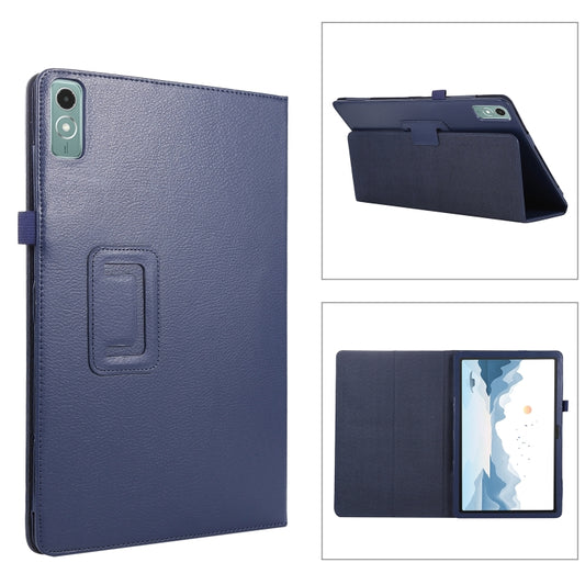 For Lenovo Xiaoxin Pad 11 2024 / M11 Litchi Texture Leather Tablet Case(Dark Blue) - Lenovo by buy2fix | Online Shopping UK | buy2fix