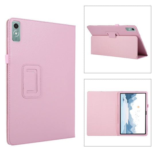 For Lenovo Xiaoxin Pad 11 2024 / M11 Litchi Texture Leather Tablet Case(Pink) - Lenovo by buy2fix | Online Shopping UK | buy2fix