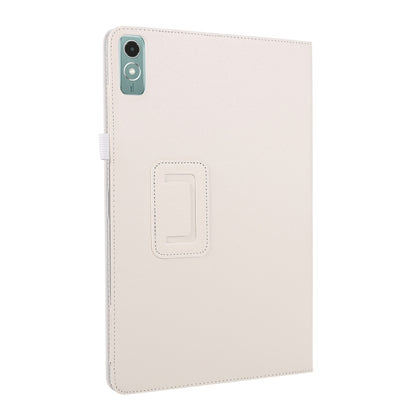 For Lenovo Xiaoxin Pad 11 2024 / M11 Litchi Texture Leather Tablet Case(White) - Lenovo by buy2fix | Online Shopping UK | buy2fix