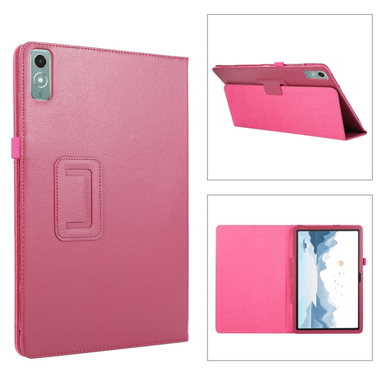 For Lenovo Xiaoxin Pad 11 2024 / M11 Litchi Texture Leather Tablet Case(Rose Red) - Lenovo by buy2fix | Online Shopping UK | buy2fix