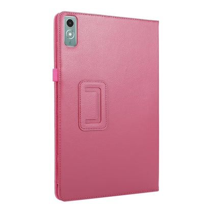 For Lenovo Xiaoxin Pad 11 2024 / M11 Litchi Texture Leather Tablet Case(Rose Red) - Lenovo by buy2fix | Online Shopping UK | buy2fix