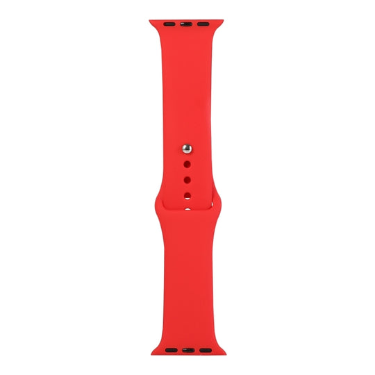 For Apple Watch Ultra 49mm&Watch Ultra 2 49mm / Series 9&8&7 45mm / SE 3&SE 2&6&SE&5&4 44mm / 3&2&1 42mm Silicone Watch Band, Short Section (female)(Red)