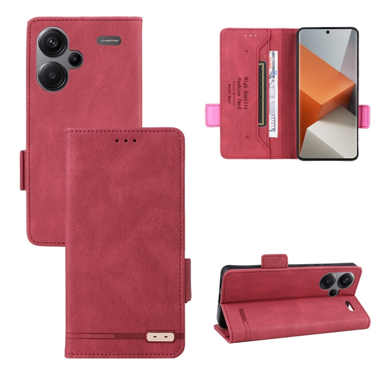 For Xiaomi Redmi Note 13 Pro+ 5G Magnetic Clasp Leather Phone Case(Red) - Note 13 Pro+ Cases by buy2fix | Online Shopping UK | buy2fix