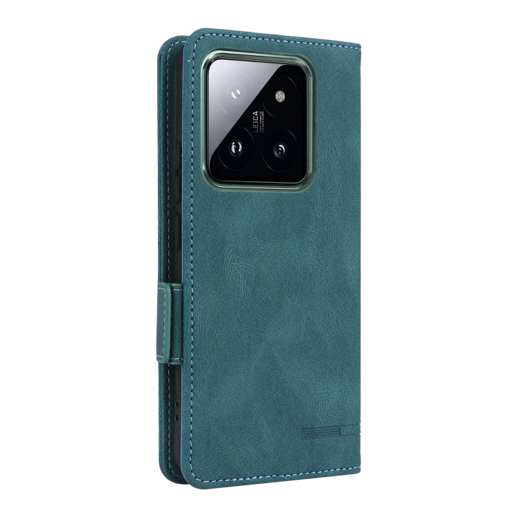 For Xiaomi 14 Pro Magnetic Clasp Leather Phone Case(Green) - 14 Pro Cases by buy2fix | Online Shopping UK | buy2fix