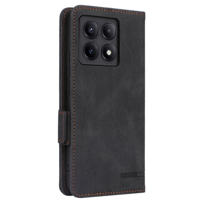 For Xiaomi Redmi K70E 5G Magnetic Clasp Leather Phone Case(Black) - K70E Cases by buy2fix | Online Shopping UK | buy2fix