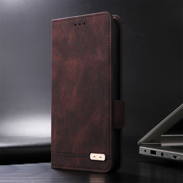 For Xiaomi Redmi Note 13 Pro 4G Magnetic Clasp Leather Phone Case(Brown) - Xiaomi Cases by buy2fix | Online Shopping UK | buy2fix