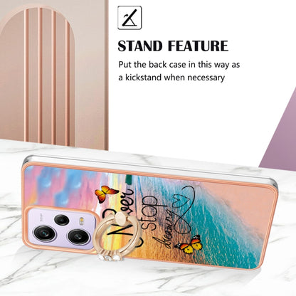 For Xiaomi Redmi Note 12 Pro 5G Global Electroplating IMD TPU Phone Case with Ring(Dream Butterfly) - Xiaomi Cases by buy2fix | Online Shopping UK | buy2fix