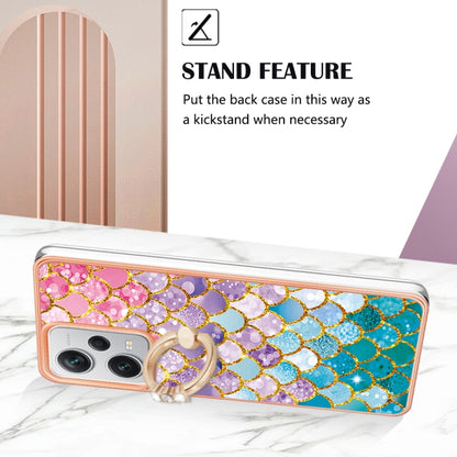 For Xiaomi Redmi Note 12 Pro+ Global Electroplating IMD TPU Phone Case with Ring(Colorful Scales) - Xiaomi Cases by buy2fix | Online Shopping UK | buy2fix