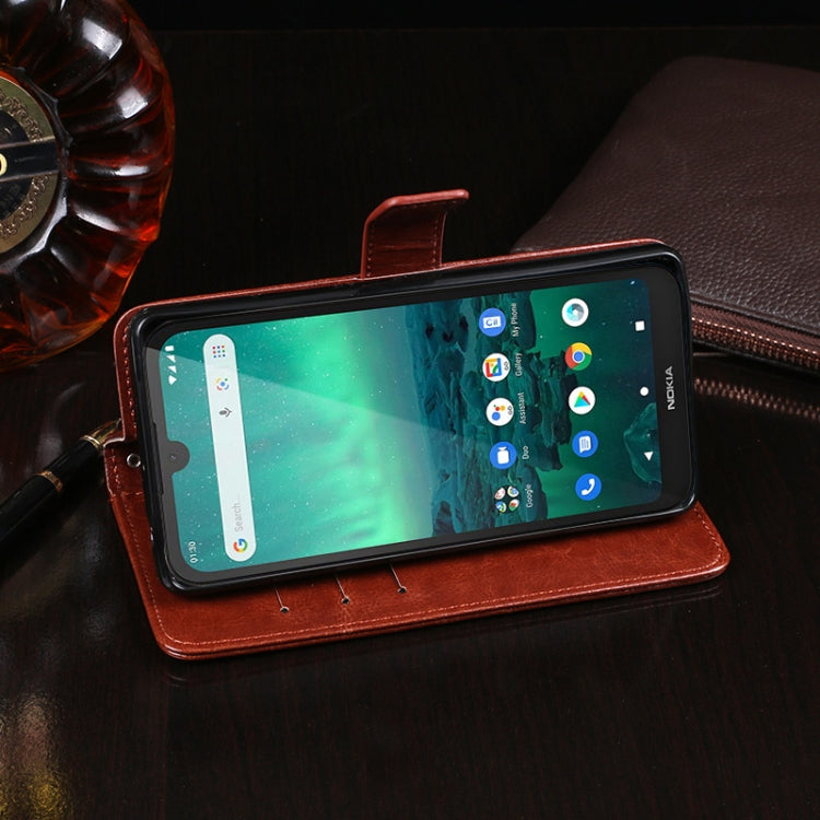 For Nokia 1.3 idewei Crazy Horse Texture Horizontal Flip Leather Case with Holder & Card Slots & Wallet(Dark Blue) - Nokia Cases by idewei | Online Shopping UK | buy2fix