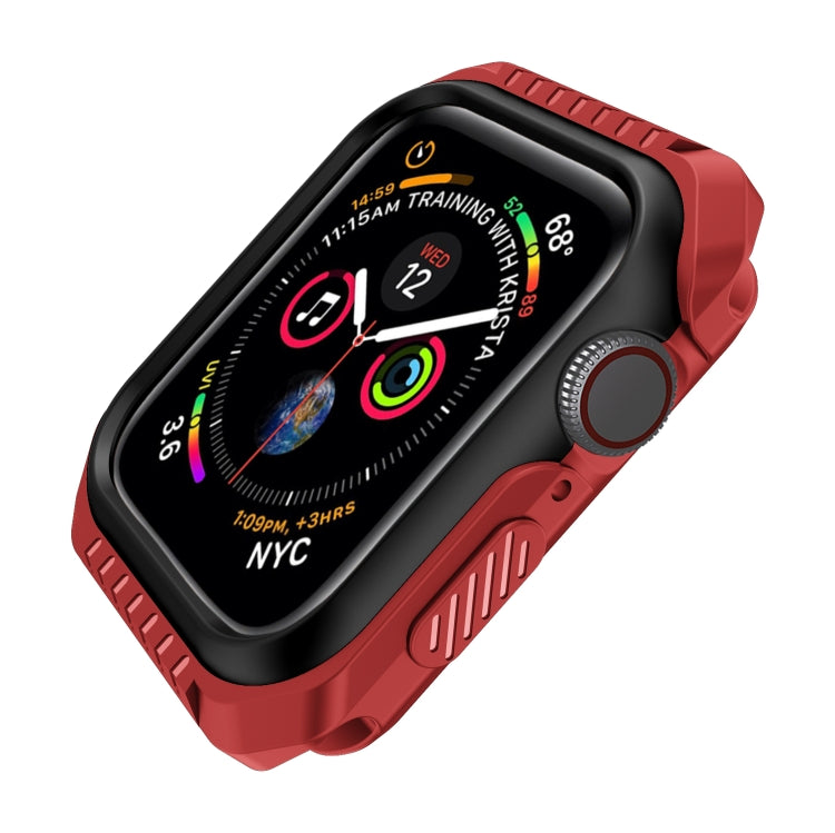 For Apple Watch Series Series 3 & 2 & 1 42mm Shockproof Two Color Protective Case(Red Black) - Watch Cases by buy2fix | Online Shopping UK | buy2fix