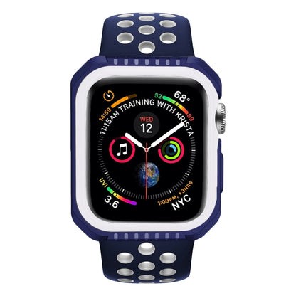 For Apple Watch Series Series 3 & 2 & 1 42mm Shockproof Two Color Protective Case(Blue White) - Watch Cases by buy2fix | Online Shopping UK | buy2fix