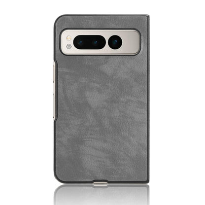 For Google Pixel Fold Litchi Texture Back Cover Phone Case(Grey) - Google Cases by buy2fix | Online Shopping UK | buy2fix