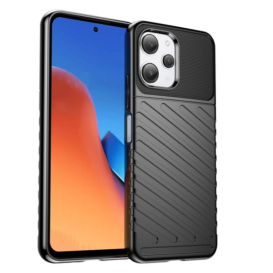 For Xiaomi Redmi 12 5G Thunderbolt Shockproof TPU Protective Soft Phone Case(Black)
