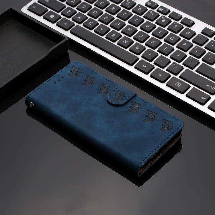 For iPhone Air Seven Butterflies Embossed Leather Phone Case(Blue) - iPhone Air Cases by buy2fix | Online Shopping UK | buy2fix