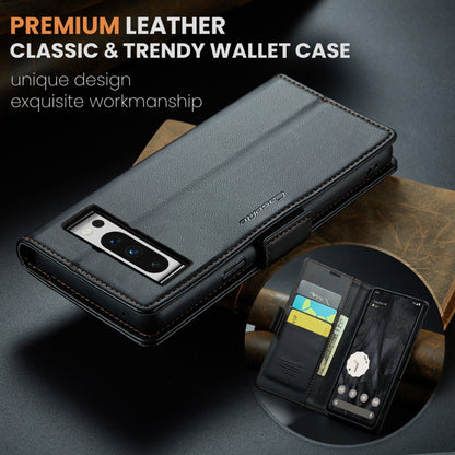 For Google Pixel 8 Pro CaseMe 023 Butterfly Buckle Litchi Texture RFID Anti-theft Leather Phone Case(Black) by CaseMe