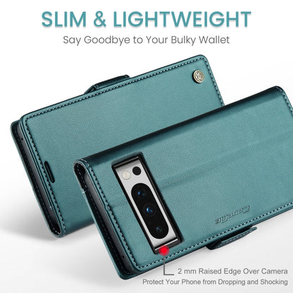 For Google Pixel 8 Pro CaseMe 023 Butterfly Buckle Litchi Texture RFID Anti-theft Leather Phone Case(Pearly Blue) by CaseMe