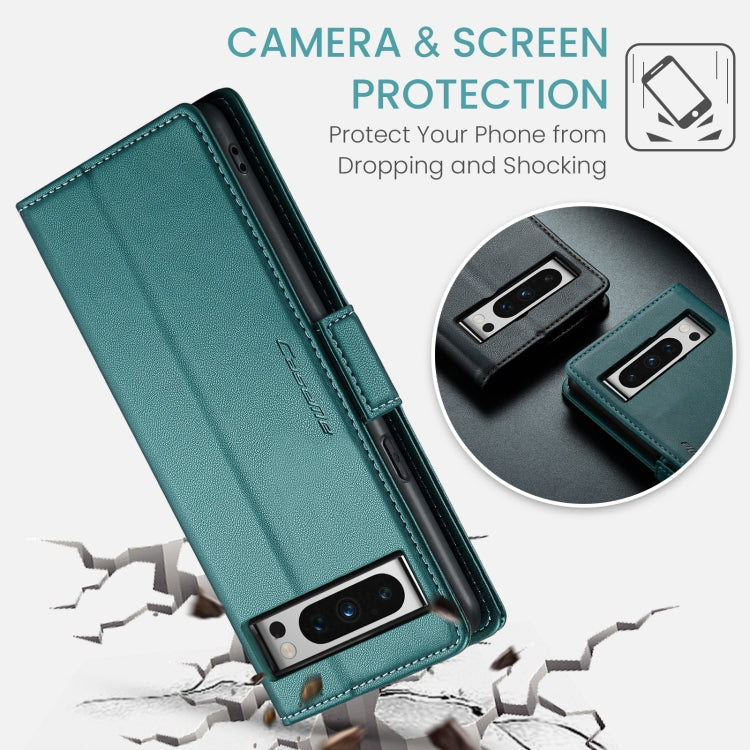 For Google Pixel 8 Pro CaseMe 023 Butterfly Buckle Litchi Texture RFID Anti-theft Leather Phone Case(Pearly Blue) by CaseMe