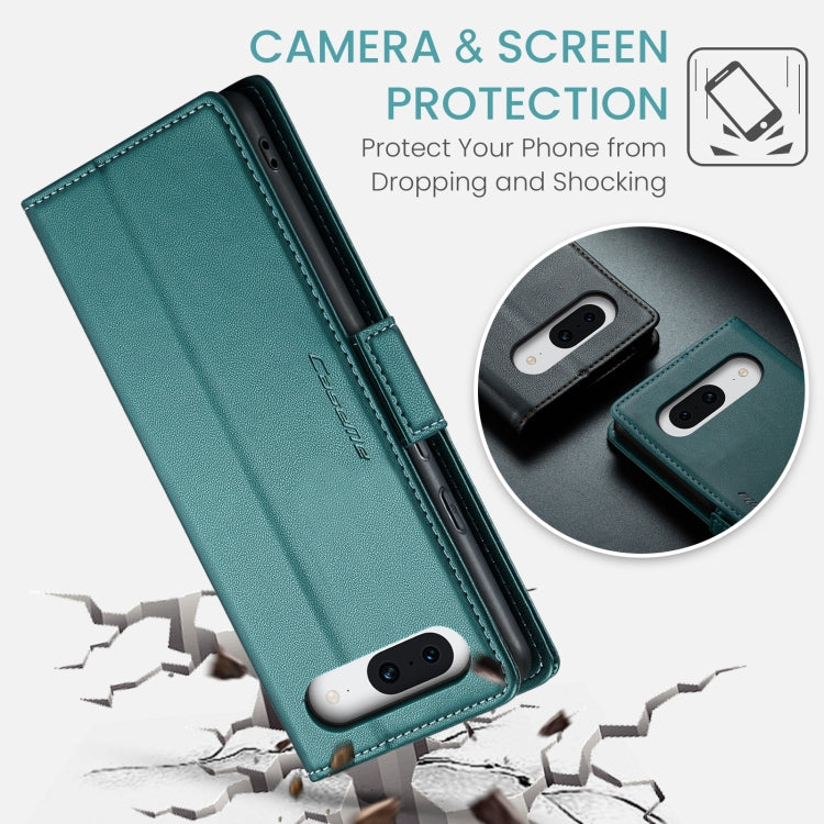 For Google Pixel 8a CaseMe 023 Butterfly Buckle Litchi Texture RFID Anti-theft Leather Phone Case(Pearly Blue) by CaseMe