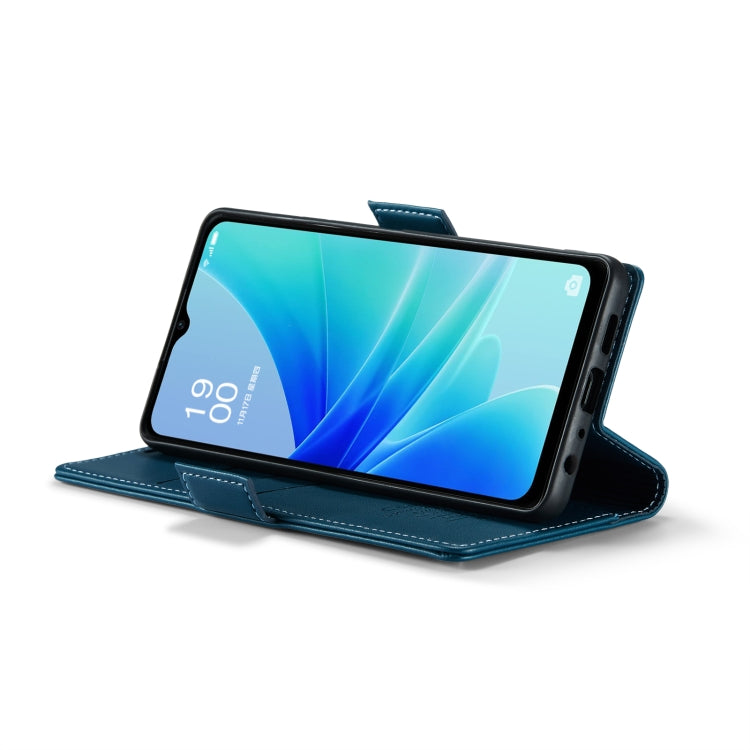 For OPPO A77s CaseMe 023 Butterfly Buckle Litchi Texture RFID Anti-theft Leather Phone Case(Blue) by CaseMe