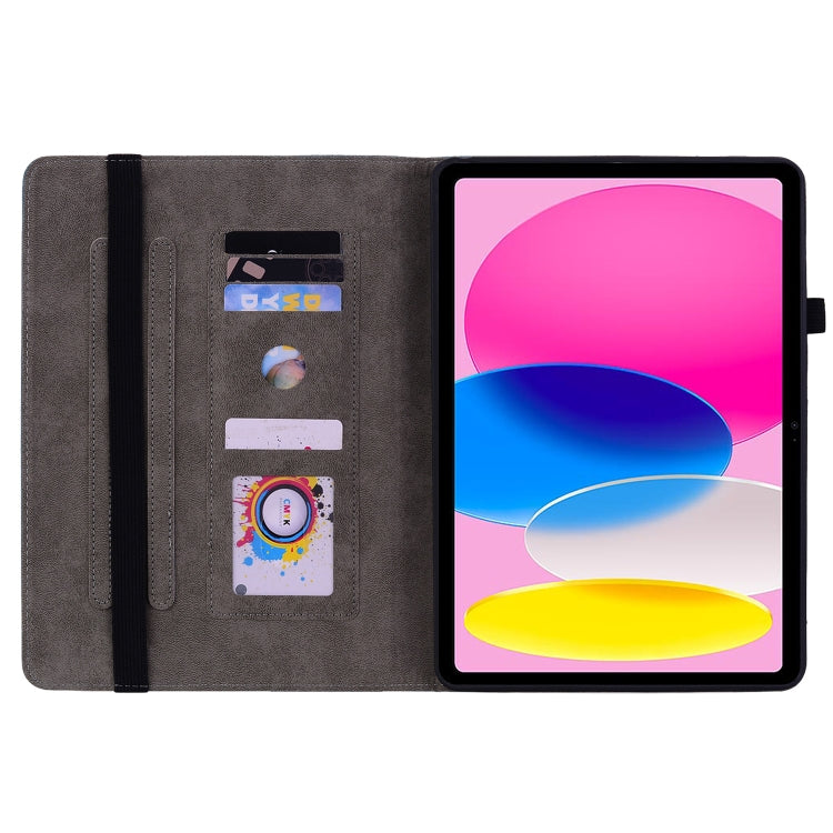 For iPad 2025 / 2022 Butterfly Rose Embossed Leather Tablet Case(Dark Blue) - iPad 2025 / 2022 Cases by buy2fix | Online Shopping UK | buy2fix