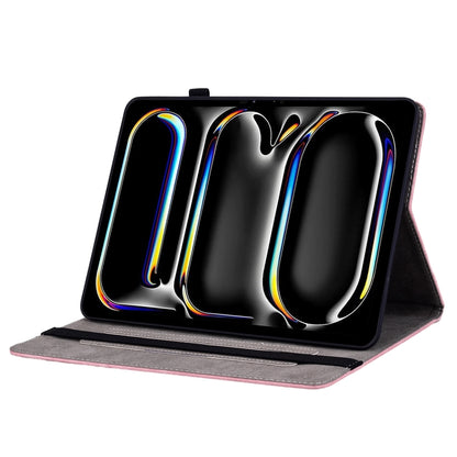 For iPad Pro 11 2025 / 2024 Butterfly Rose Embossed Leather Smart Tablet Case(Pink) by buy2fix