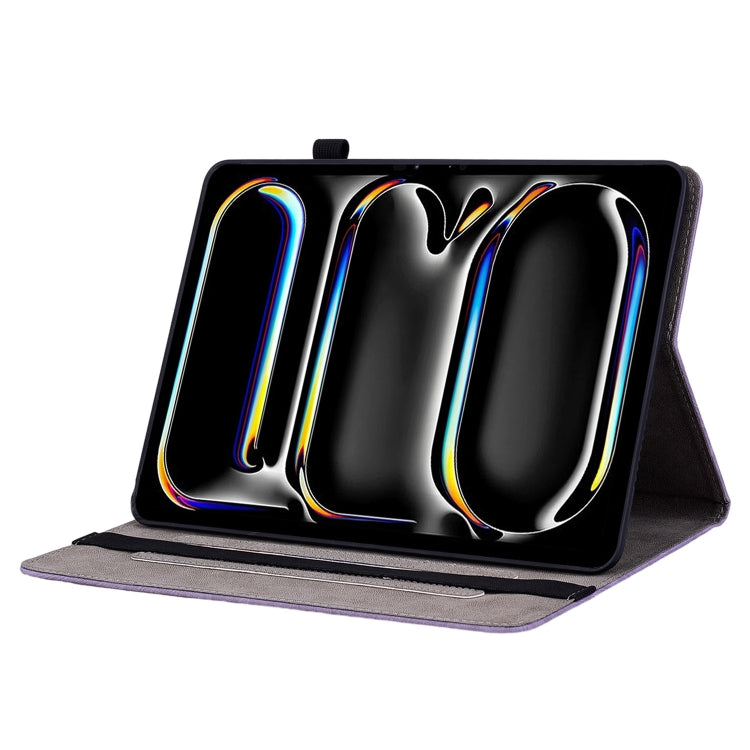 For iPad Pro 11 2025 / 2024 Butterfly Rose Embossed Leather Smart Tablet Case(Purple) by buy2fix