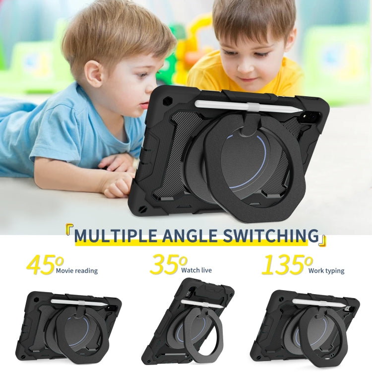 For Huawei MatePad 11 2023 Armor Contrast Color Silicone + PC Tablet Case(Black) - Huawei by buy2fix | Online Shopping UK | buy2fix