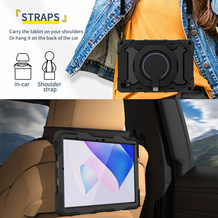 For Huawei MatePad 11 2023 Armor Contrast Color Silicone + PC Tablet Case(Black) - Huawei by buy2fix | Online Shopping UK | buy2fix