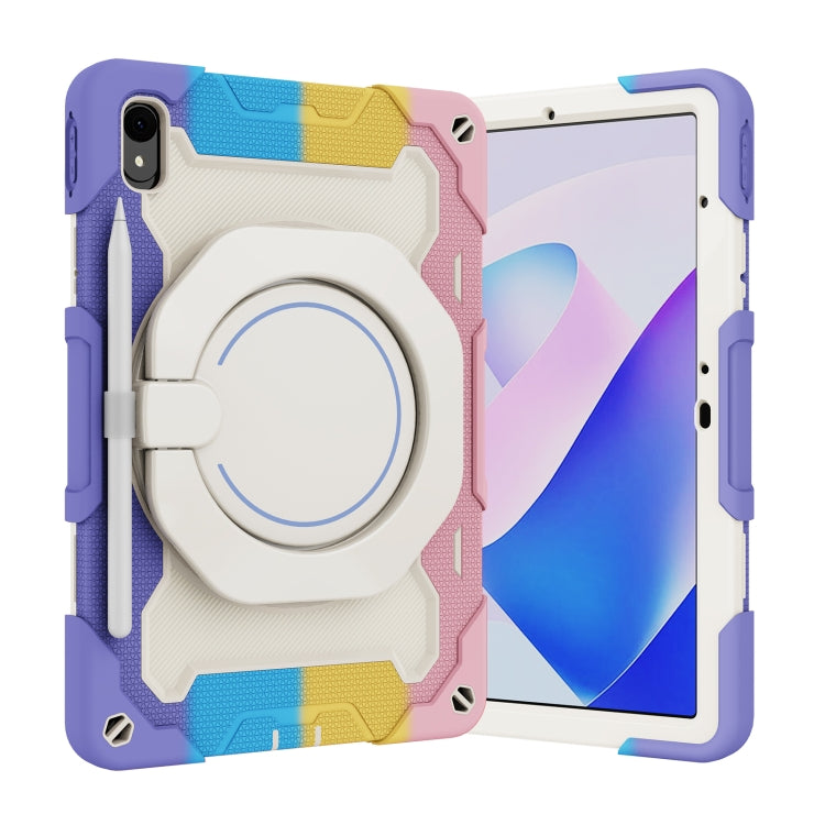 For Huawei MatePad 11 2023 Armor Contrast Color Silicone + PC Tablet Case(Colorful Pink) - Huawei by buy2fix | Online Shopping UK | buy2fix