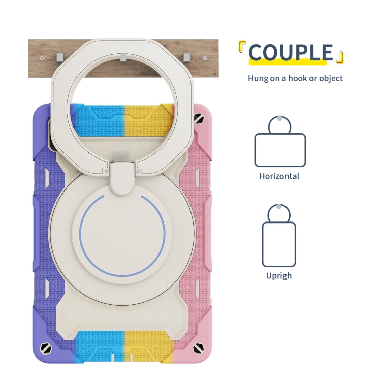 For Huawei MatePad 11 2023 Armor Contrast Color Silicone + PC Tablet Case(Colorful Pink) - Huawei by buy2fix | Online Shopping UK | buy2fix